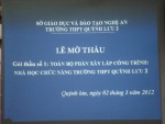 Trường THPT Quỳnh Lưu 2 tổ chức Lễ mở thầu: Gói thầu toàn bộ phần xây lắp nhà học chức năng